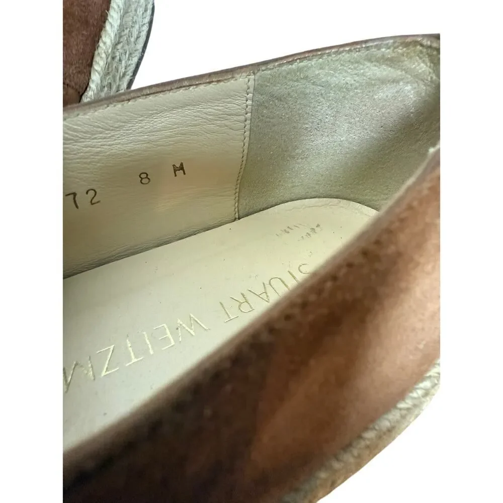 Stuart Weitzman Nugal Tan Suede Flats Women's Sz. 8